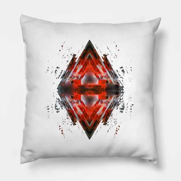 Red Portal Pillow by Dude27