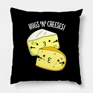 Hugs And Cheeses Funny Cheese Pun Pillow