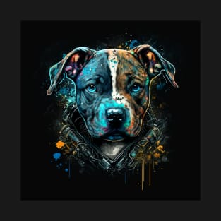 Pitbull Puppy doggy dog Sci-fi T-Shirt