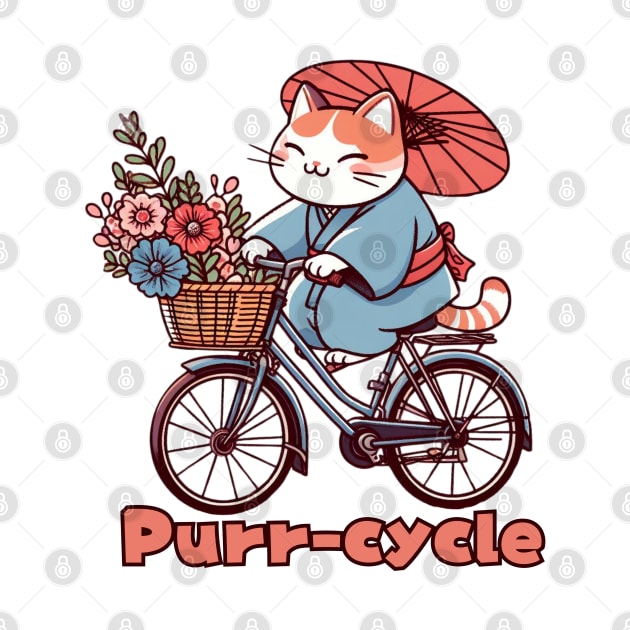 Japanese cat cycling by Japanese Fever