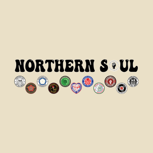 Northern Soul Keep the Faith Manchester, Badges, Stoke Wigan T-Shirt