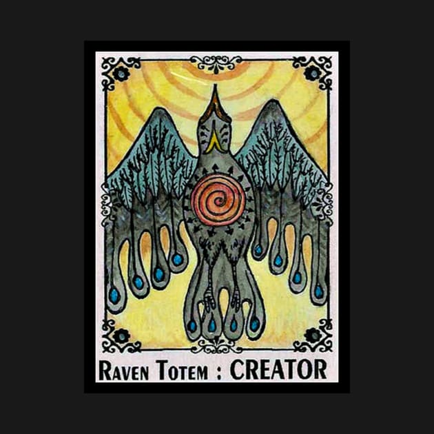 Creator Raven Totem Spirit Guide by ArtisticEnvironments