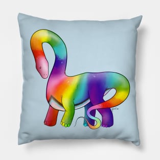 Rainbow Pride Dinosaur Pillow