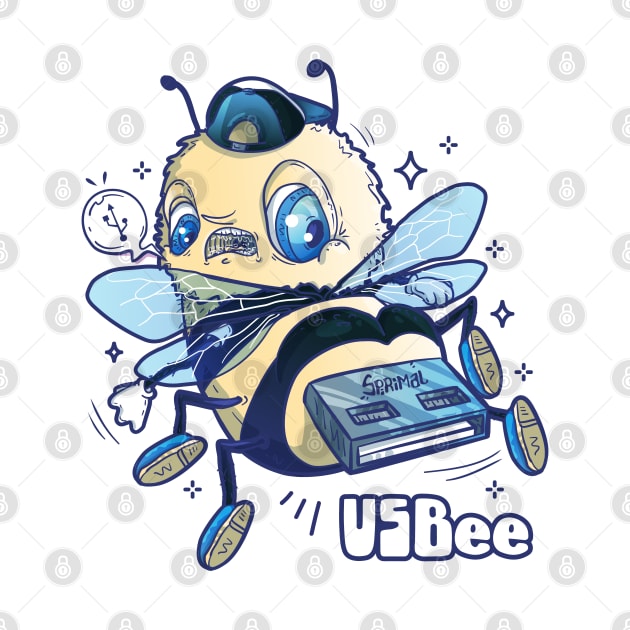 USBee funny Bee pun by SPIRIMAL