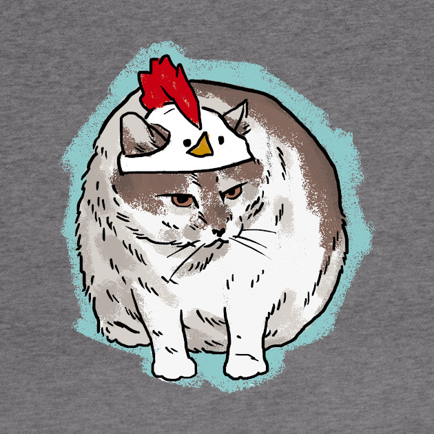 Cat With A Chicken Hat Cat With Hat Hoodie Teepublic