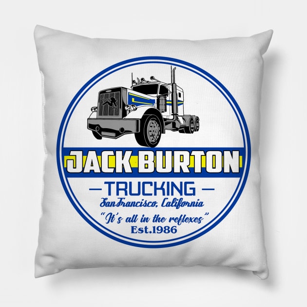 Jack Burton Trucking Pillow by carloj1956
