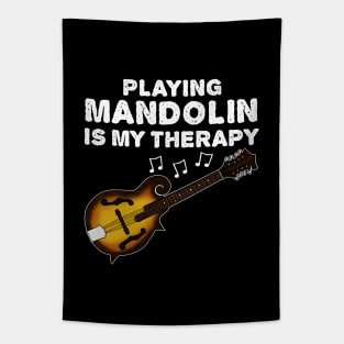 Playing Mandolin Is My Therapy, Mandolinist Funny Tapestry