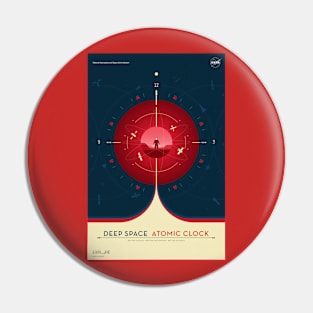 Atomic Clock NASA Artwork Pin