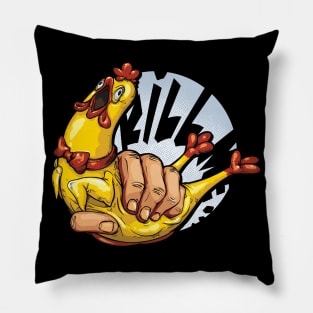 Rubber Chicken Toy Kill Me Pillow