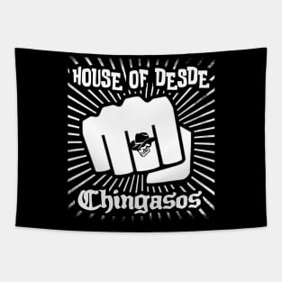 House Of Desde Chingasos 2019 Funny Boxing Tattoo TShirt Tapestry