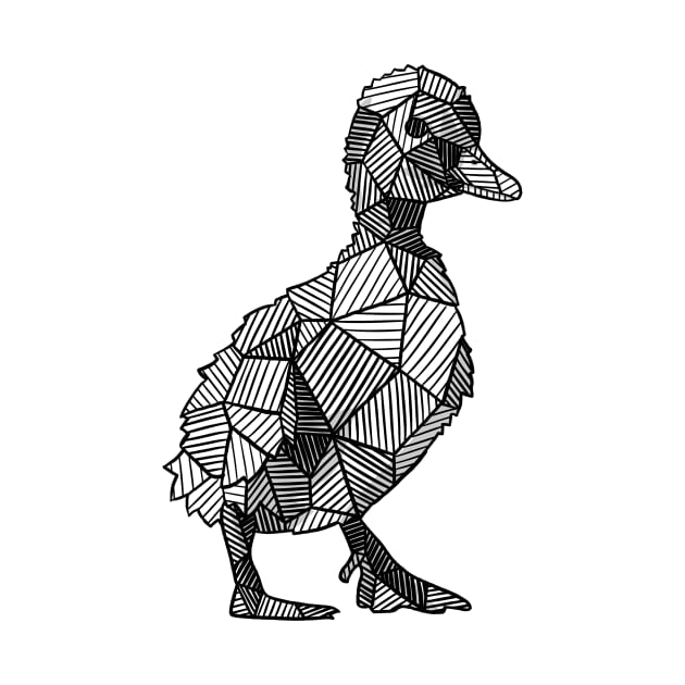 Sketchy Geometric Duckling by polliadesign