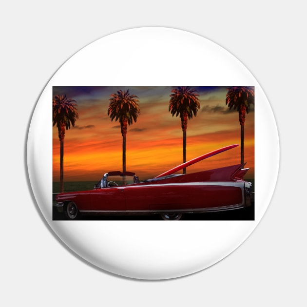 RED CADILLAC CONVERTABLE AND PALM TREES Pin by Larry Butterworth