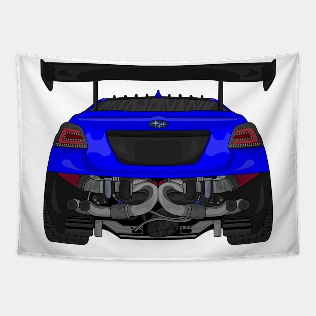 WRX REAR BLUE Tapestry by VENZ0LIC