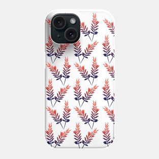 Textile Leaf Pattern Phone Case