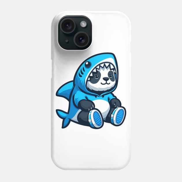 Blue Panda Shark Phone Case by MoDesigns22 