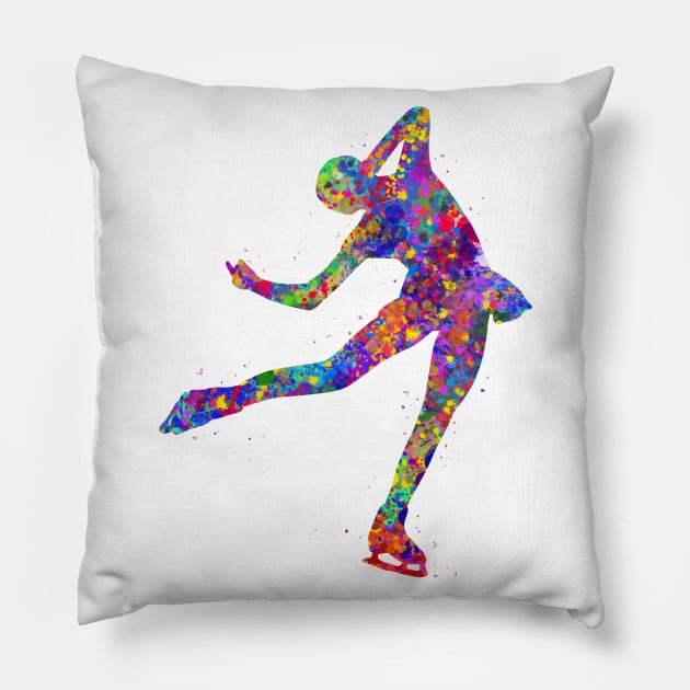 Ice skater Pillow by Yahya Art