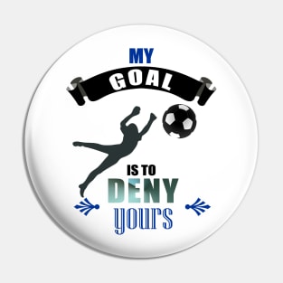 Cute Diving Goalkeeper Soccer Goalie Defend Goal Pin