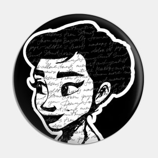 Audrey Hepburn T-Shirt Sticker Flowers Illustration Hoodie Notebook T-Shirt Pin