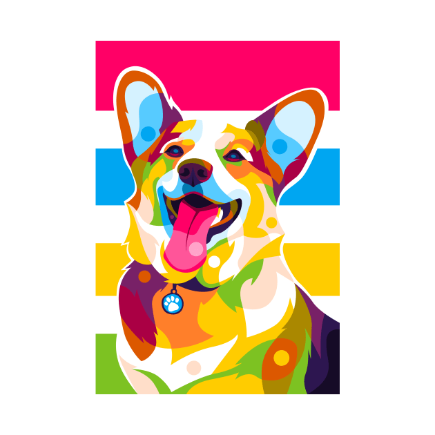 Labrador Dog Portrait Pop Art Colorful by wpaprint