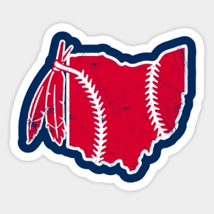 indian chief wahoo cleveland Sticker for Sale by conanflore