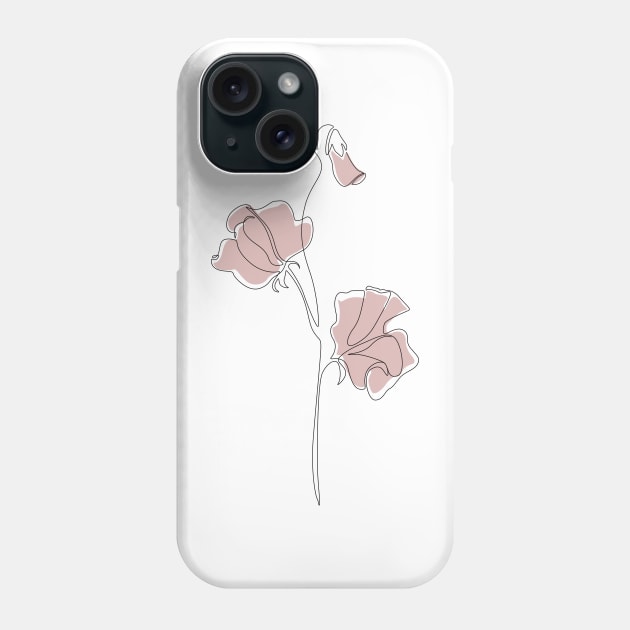 Blush Sweet Pea Phone Case by Explicit Design