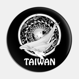 Humpback Whales Shield of Taiwan Pin