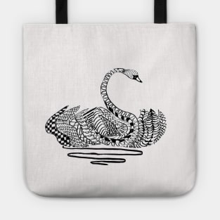 Stately Stylized Swan Tote