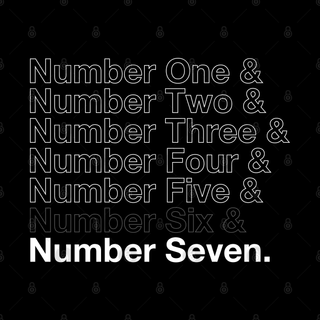 Umbrella Academy - Numbers by Dopamine Creative