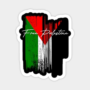 Free Palestine Abstract Flag Magnet