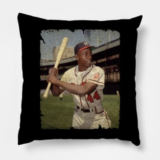 Hank Aaron in Atlanta Braves Pillow