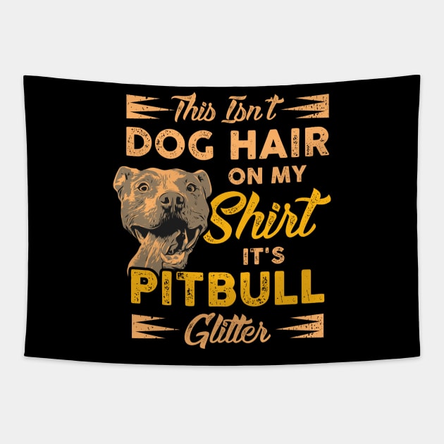 Pitbull T-Shirt I pit dog glitter pet Tapestry by biNutz