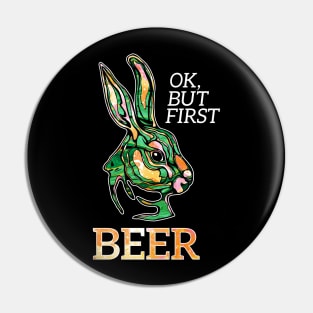 Saint Patrick's Easter rabbit, ok but first Beer Pin