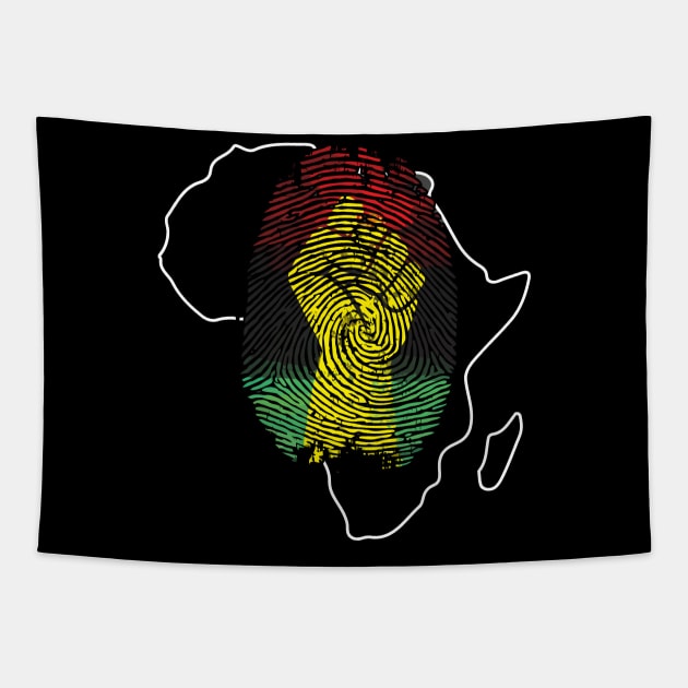 African Pride Fingerprint Black History Tapestry by tanambos