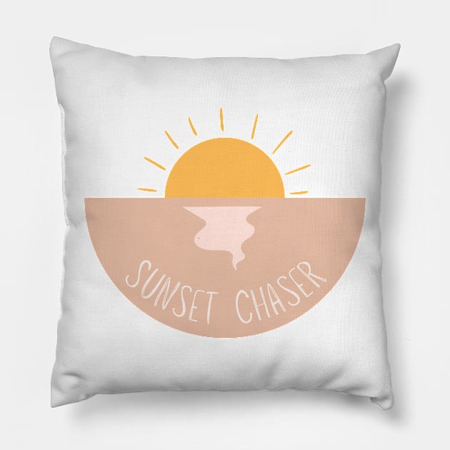 Sunset Chaser Pillow by BloomingDiaries