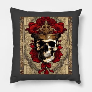 Victorian Skull Pillow