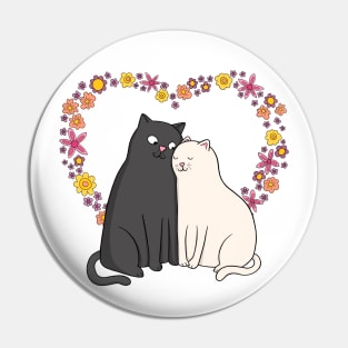 Cute Cat Couple Pin