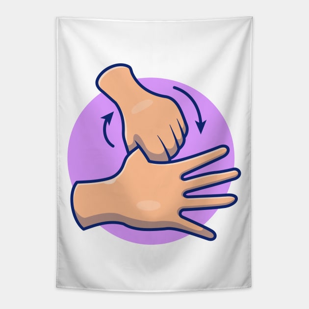 Washing hand cartoon 1 Tapestry by Catalyst Labs