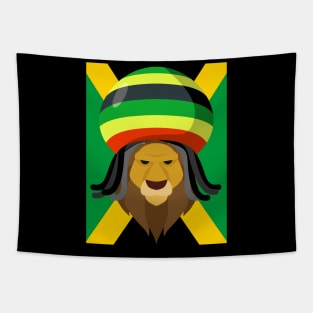 Rasta Lion in Jamaica Tapestry