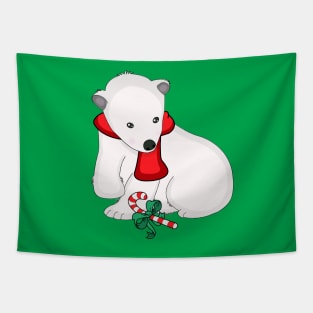 Christmas Polar Bear Tapestry