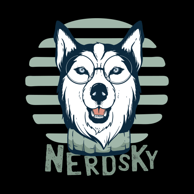 Siberian Husky Nerd, Nerdsky by 2P-Design