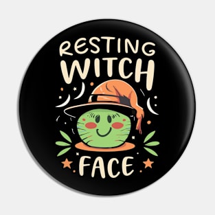 Resting Witch Face (Halloween) Pin