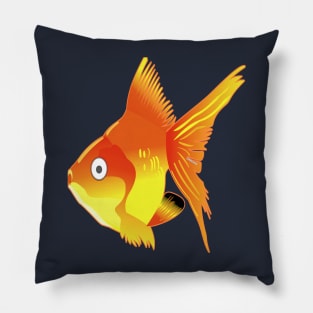 Orange fish alert fish color cartoon fish Pillow