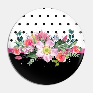 Floral Polka Dots Pin