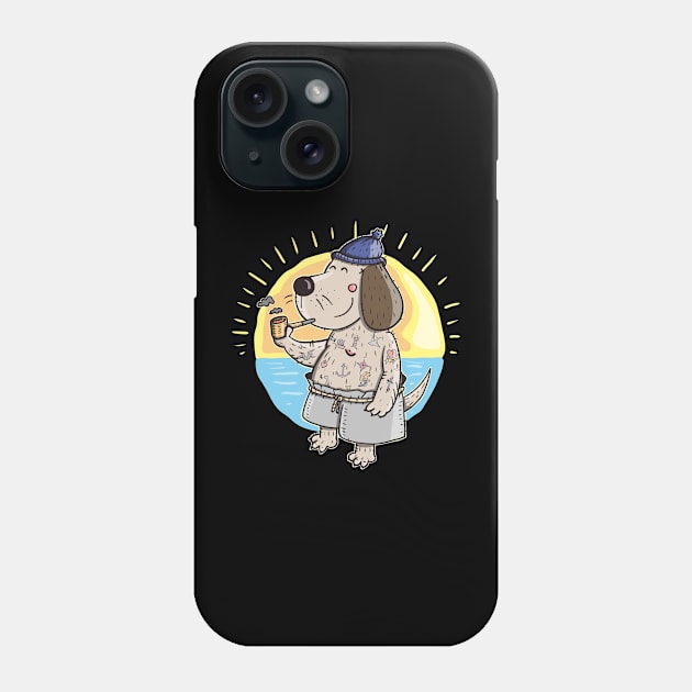 Sailor Dog with Tattoos Phone Case by schlag.art