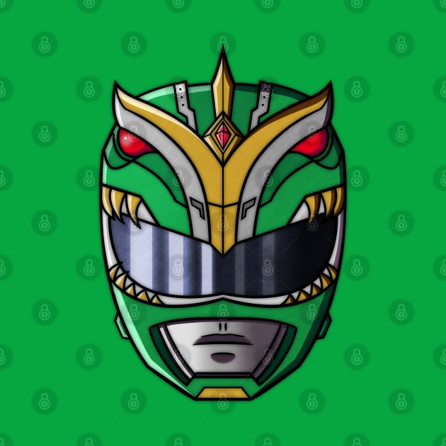 S.HERO ( GREEN DRAGON ) HELMET by Ryuki Kento Art