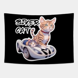 Biker Cat,Racer Cat Tapestry