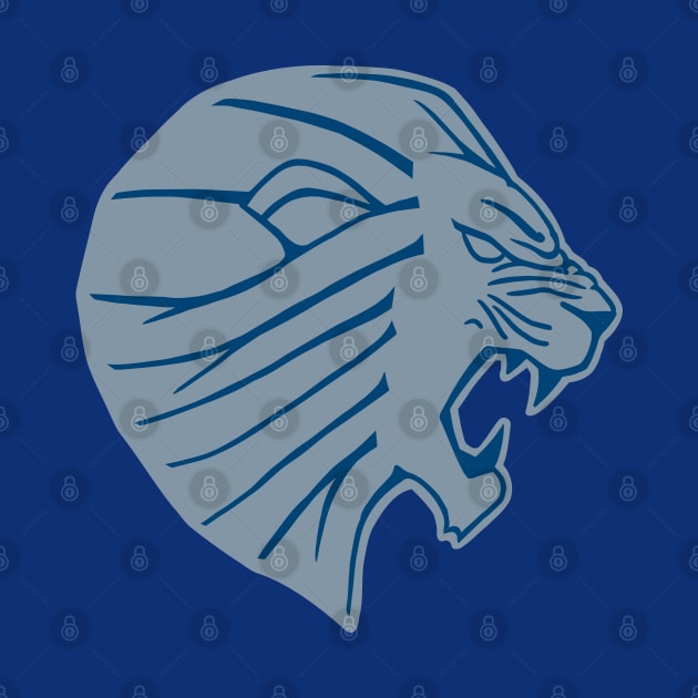 Blue Lion Head by shaldesign