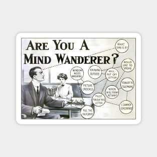 ADHD Advertising Poster | Vintage Ad | Are You a Mind Wanderer Magnet