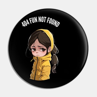404 Fun Not Found v4 (round) Pin