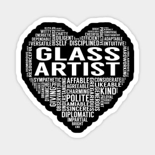 Glass Artist Heart Magnet